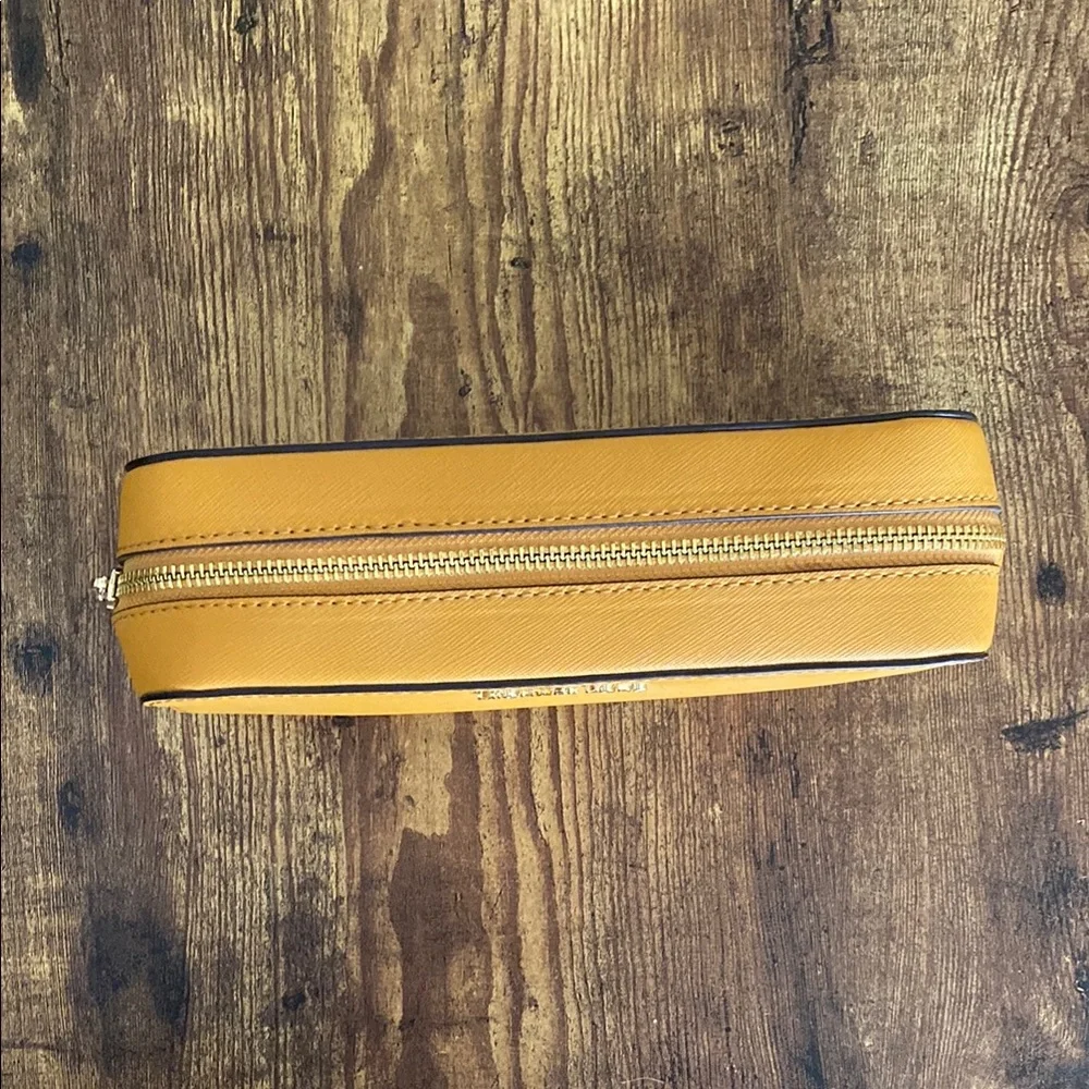 Michael Kors Yellow Saffiano Zip-Around Wallet - Picture 3 of 5